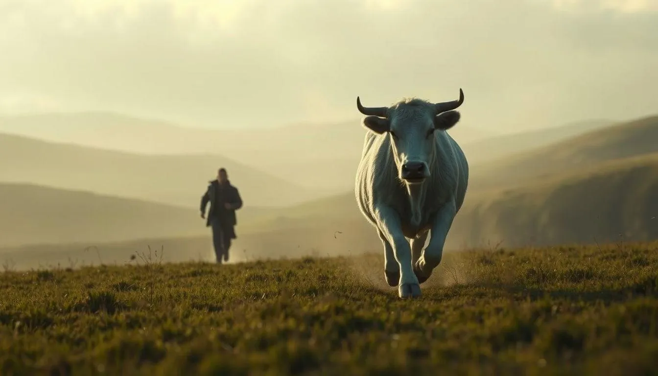 Sapi berlari (c) Ilustrasi AI