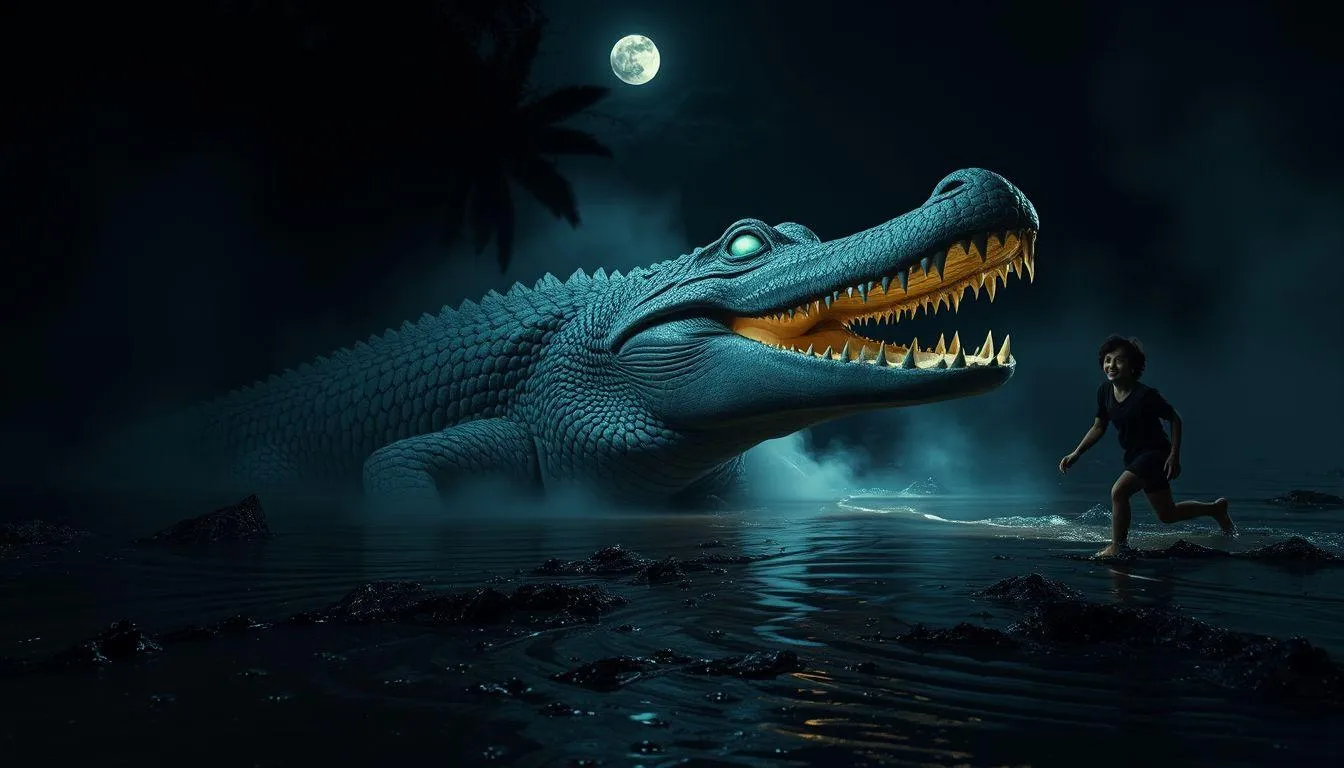 Pengertian Mimpi Dikejar Siluman Buaya (c) Ilustrasi AI