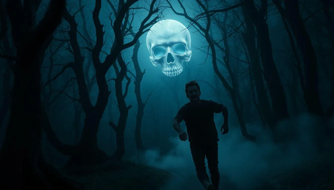 Pengertian dan Makna Umum Mimpi Dikejar Tengkorak (c) Ilustrasi AI