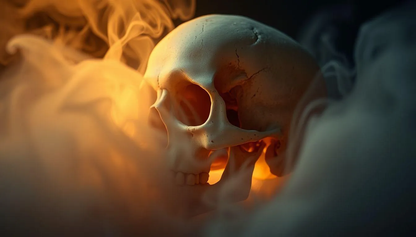 Makna Spiritual dan Tradisional Mimpi Dikejar Tengkorak (c) Ilustrasi AI