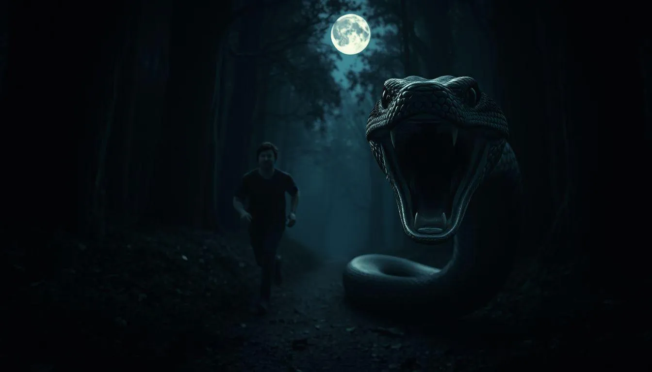 Interpretasi Umum Mimpi Dikejar Ular Cobra (c) Ilustrasi AI