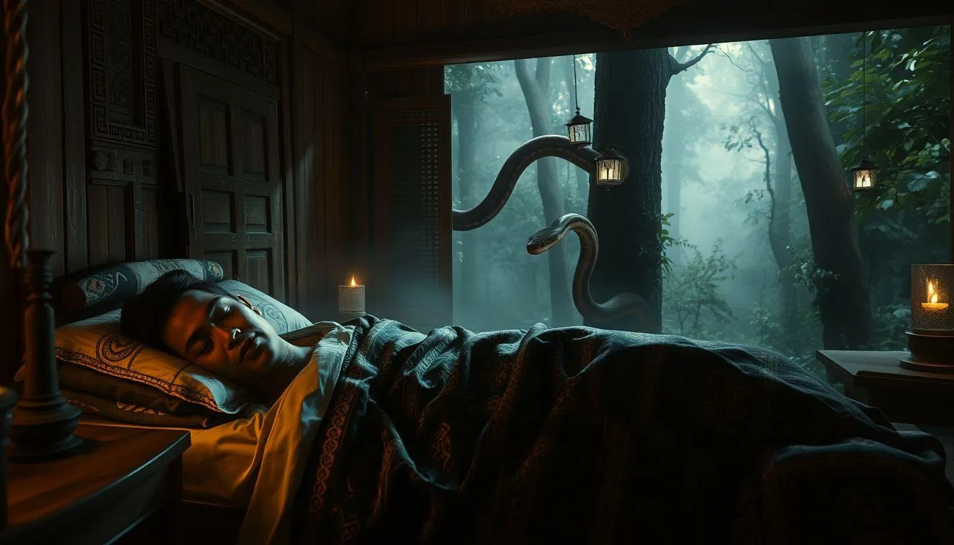 Makna Mimpi Dikejar Ular Derik dalam Primbon Jawa (c) Ilustrasi AI