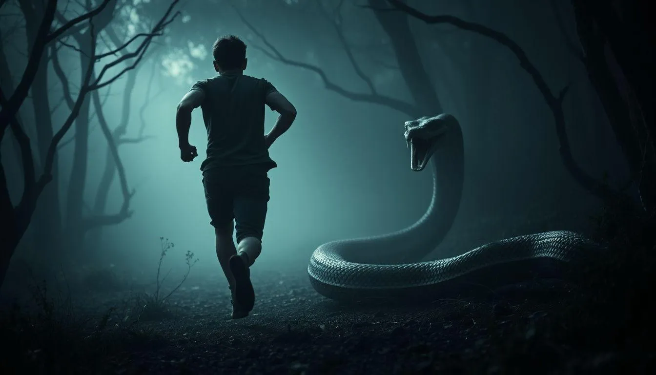 Perspektif Psikologi tentang Mimpi Dikejar Ular (c) Ilustrasi AI