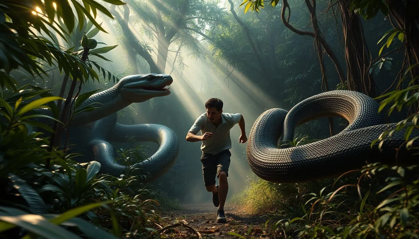 Variasi Arti Mimpi Dikejar Ular Berdasarkan Kondisi (c) Ilustrasi AI