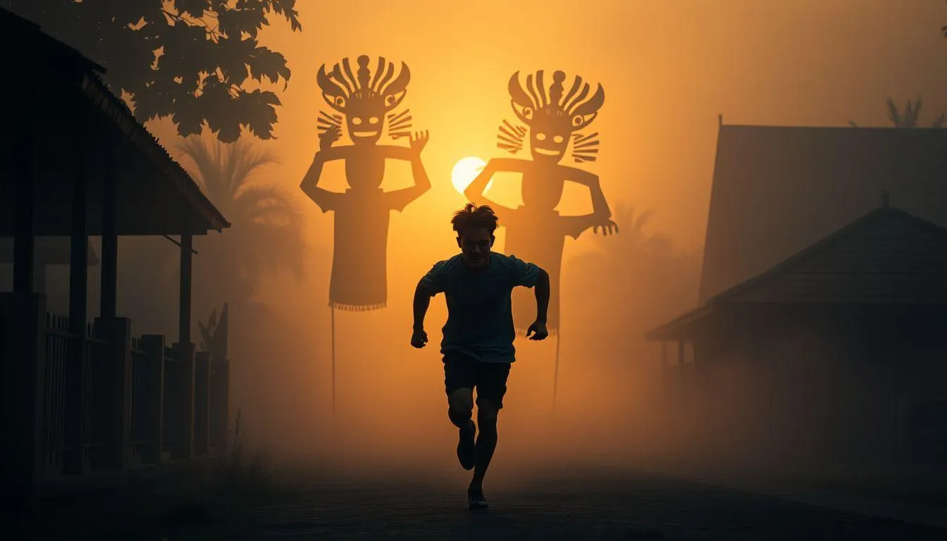 Pengertian dan Makna Dasar Mimpi Dikejar Wayang (c) Ilustrasi AI