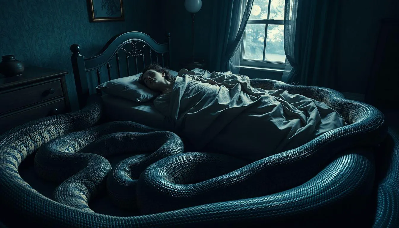 Pengertian Mimpi Dikelilingi Ular Besar (c) Ilustrasi AI