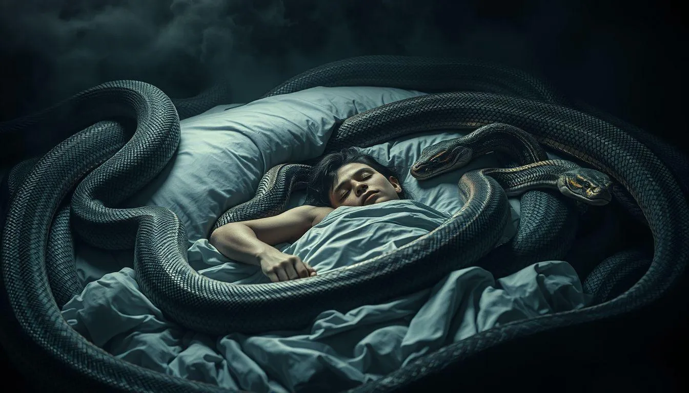 Perspektif Psikologi tentang Mimpi Dikelilingi Ular Besar (c) Ilustrasi AI