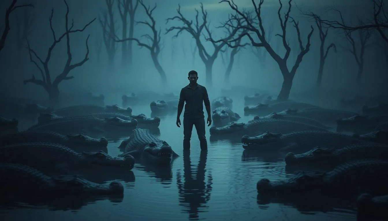 Pengertian dan Makna Umum Mimpi Dikepung Buaya (c) Ilustrasi AI