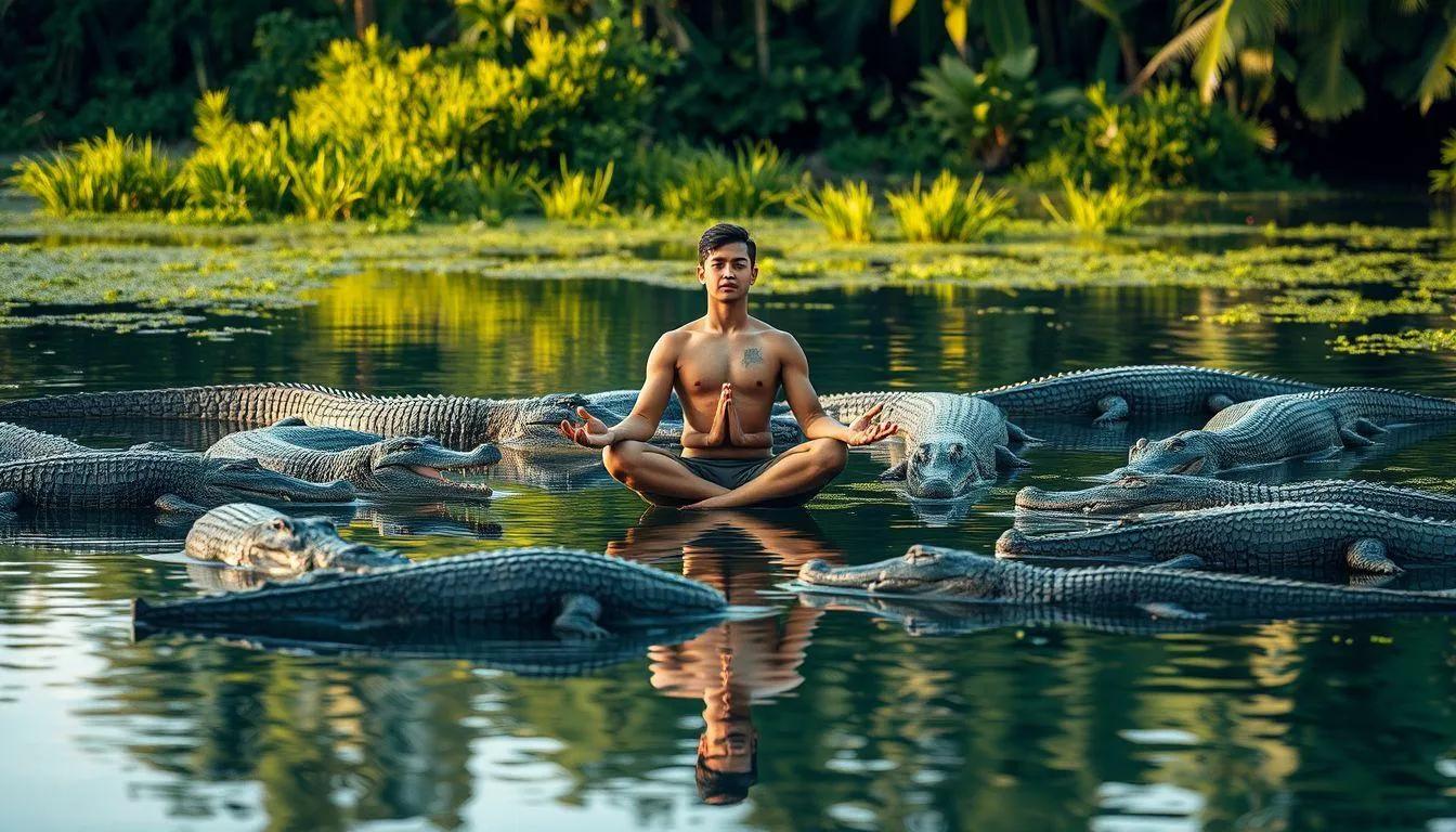 Cara Menyikapi dan Mengambil Hikmah dari Mimpi Dikepung Buaya (c) Ilustrasi AI