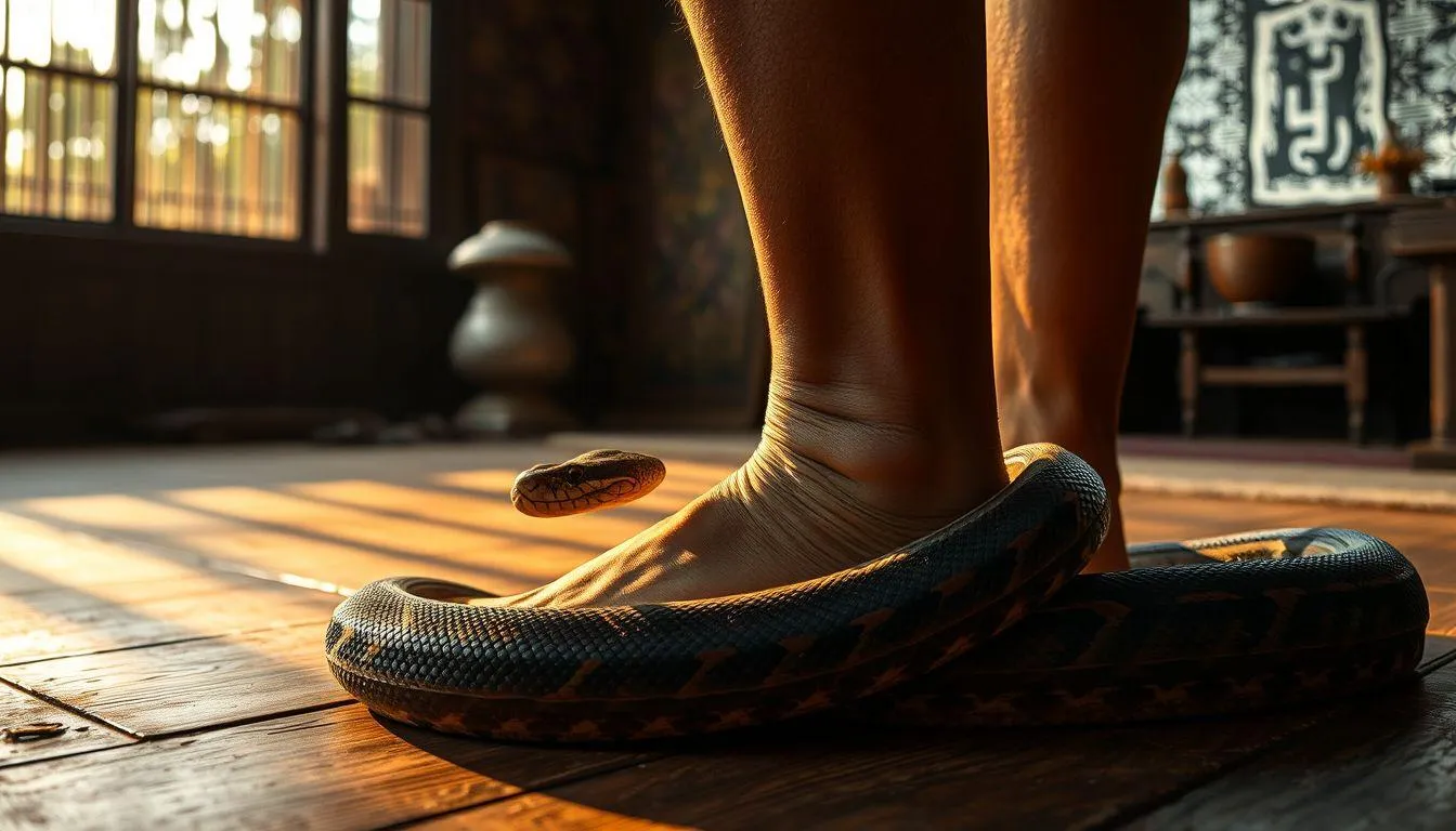 Makna Mimpi Dililit Ular di Kaki Kanan dalam Primbon Jawa (c) Ilustrasi AI