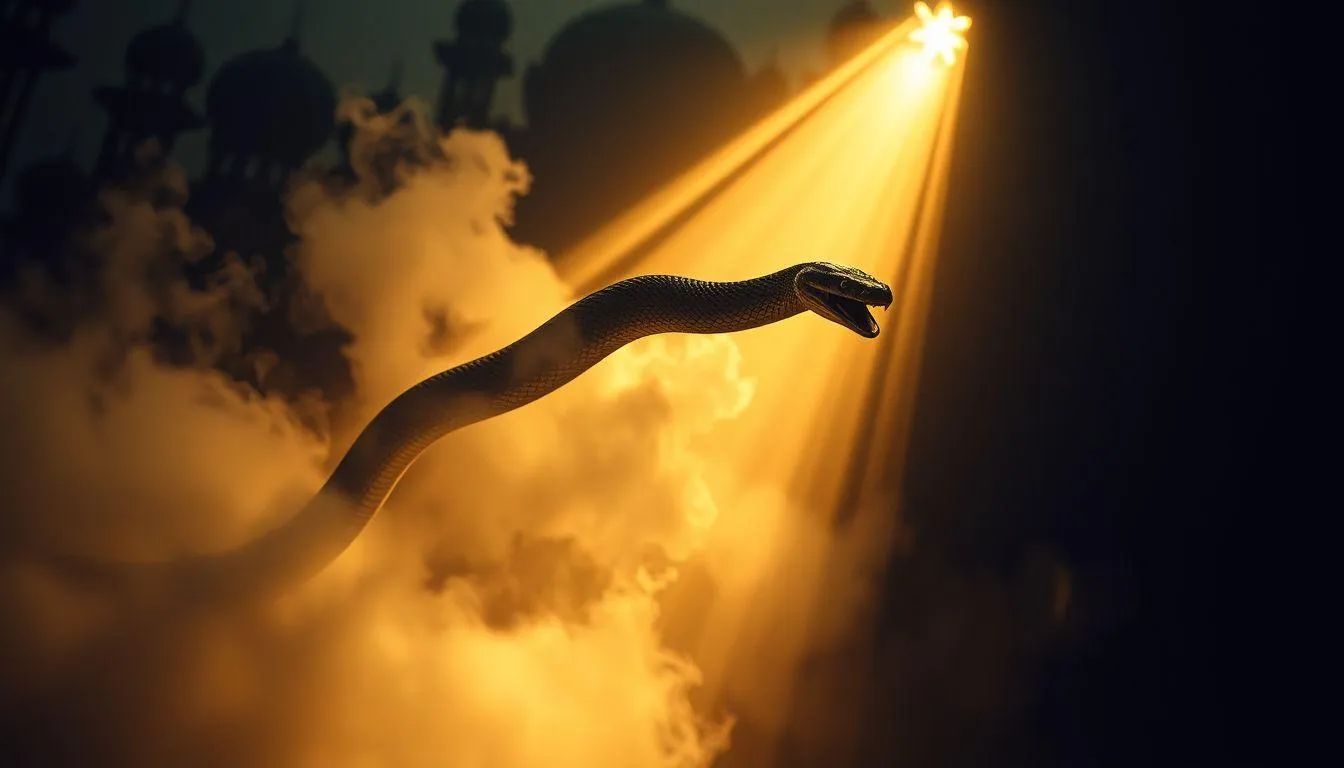 Tafsir Mimpi Dilompati Ular Menurut Islam (c) Ilustrasi AI