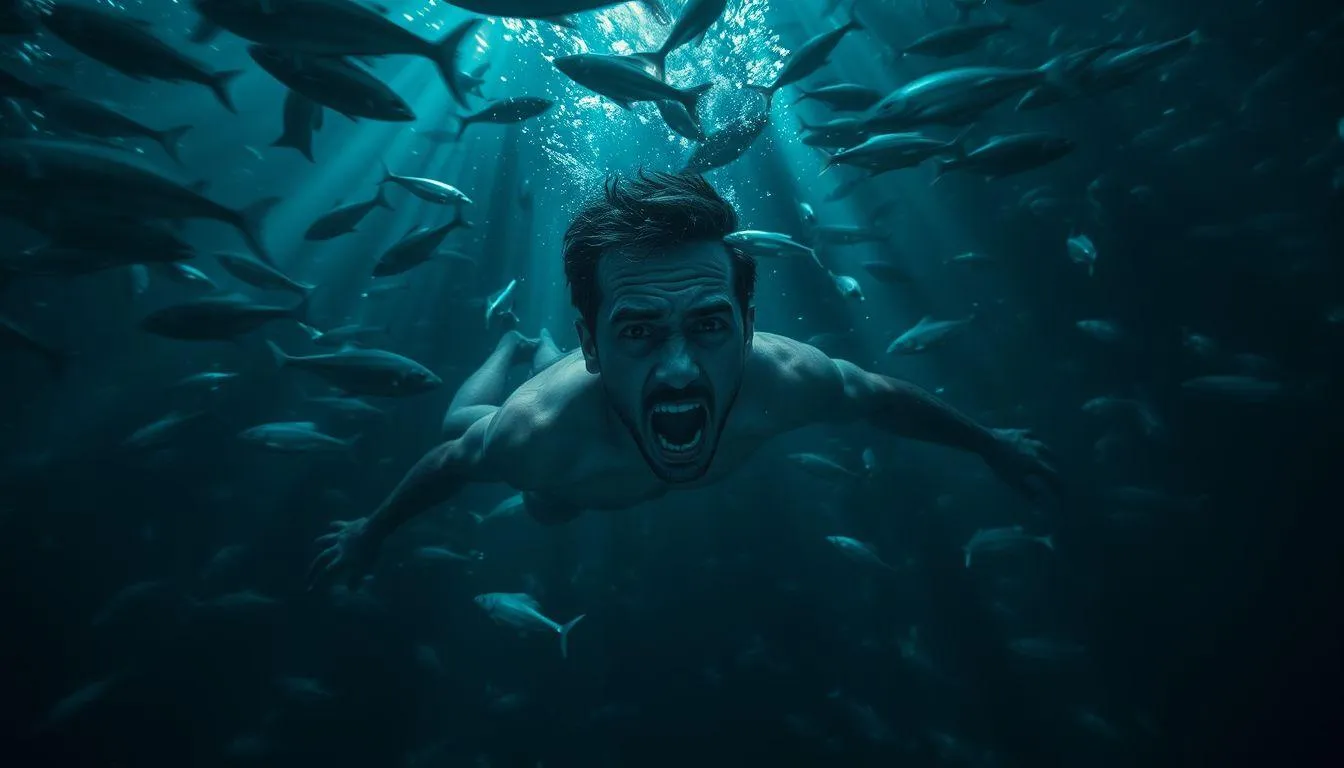 Arti Mimpi Dimakan Ikan: Simbolisme yang Unik (c) Ilustrasi AI