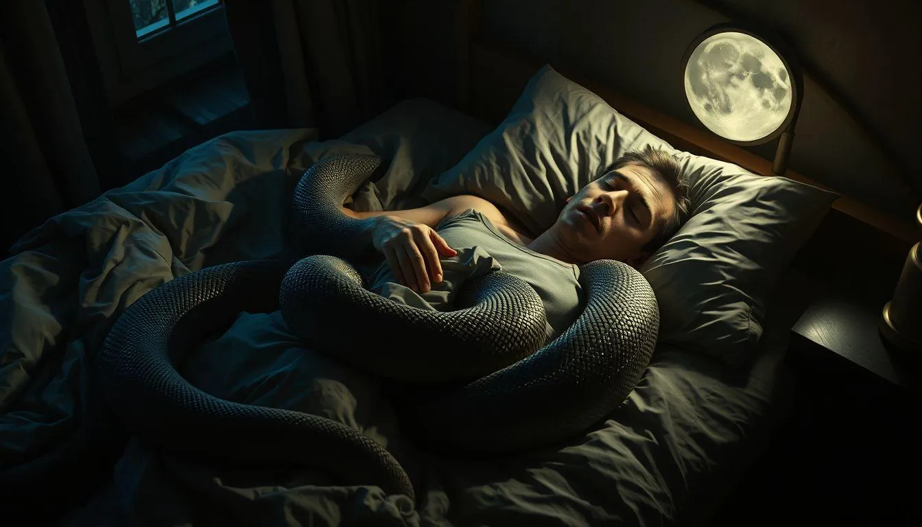 Pengertian dan Makna Dasar Mimpi Dimakan Ular (c) Ilustrasi AI