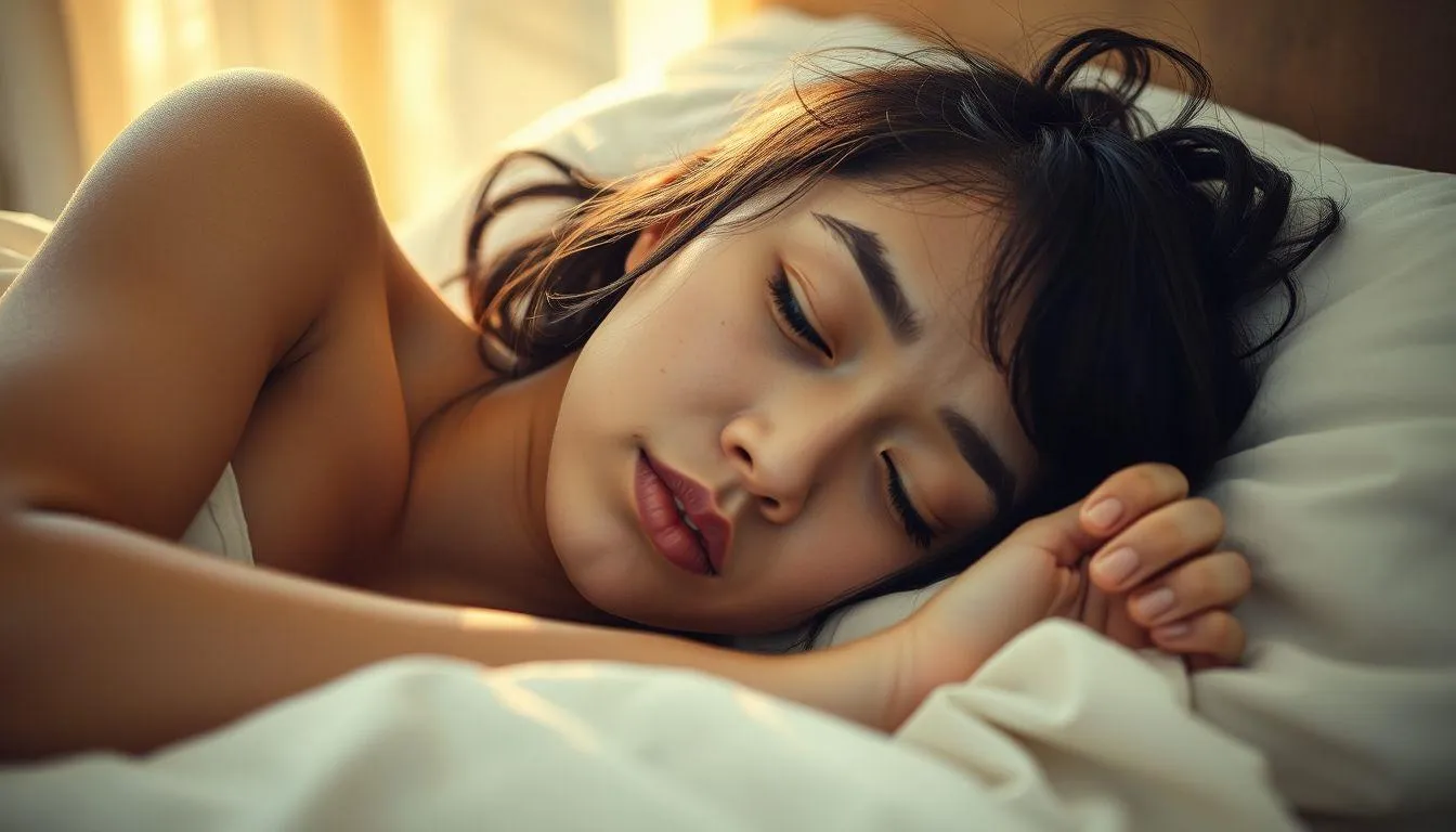 Potret seorang wanita tidur (c) Ilustrasi AI