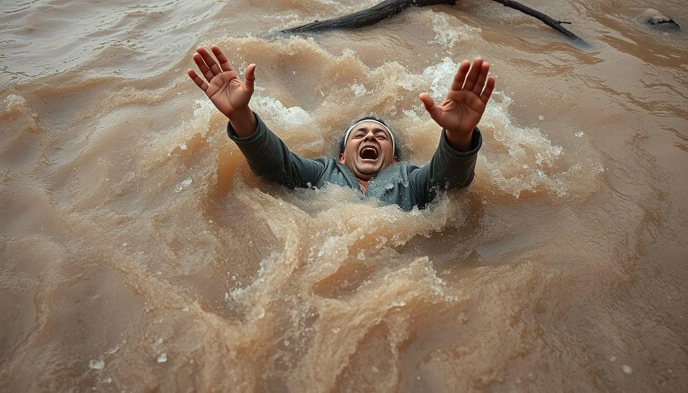 Pengertian Mimpi Diseret Air Banjir dan Simbolisme Air dalam Mimpi (c) Ilustrasi AI