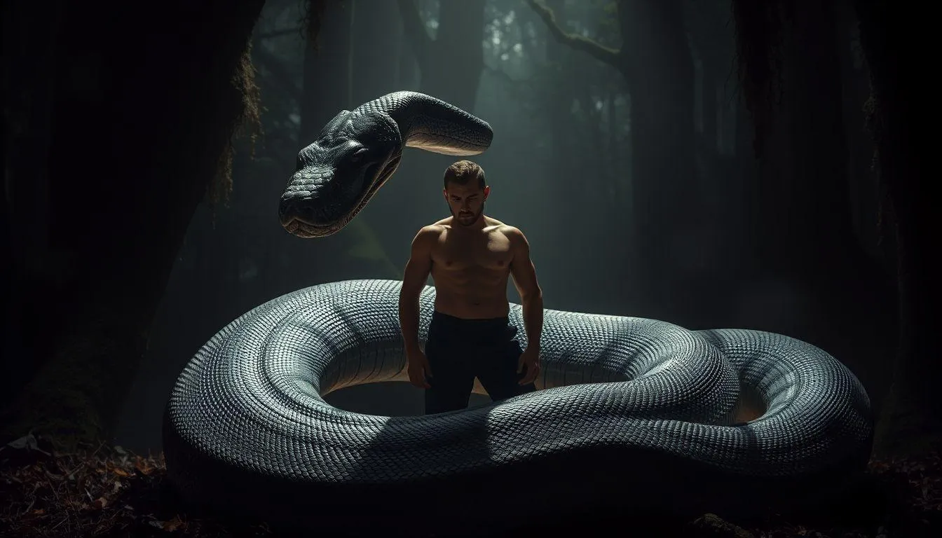 Kondisi dan Variasi Mimpi Ditelan Ular Besar (c) Ilustrasi AI