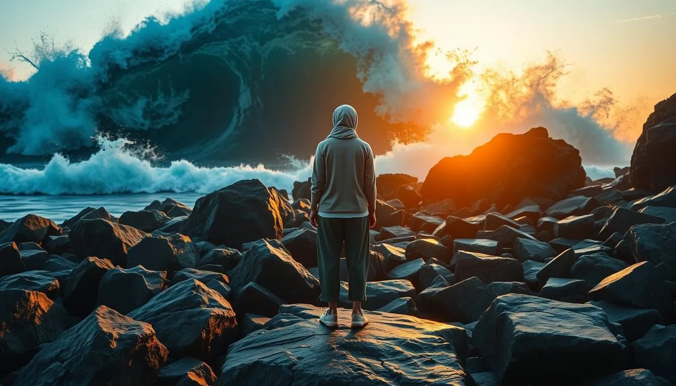 Tafsir Mimpi Ombak Besar dalam Islam (c) Ilustrasi AI