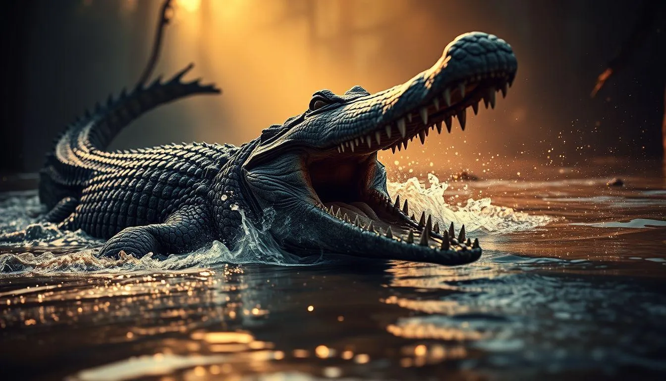 Variasi Mimpi Diterkam Buaya dan Maknanya (c) Ilustrasi AI