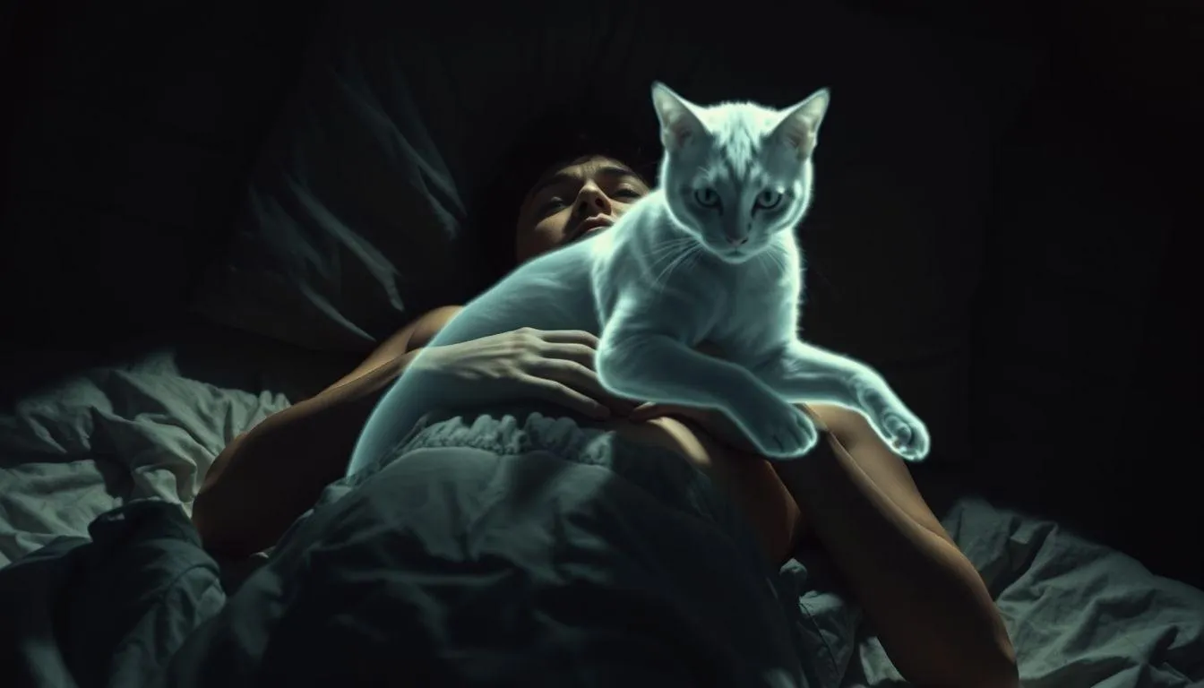 Interpretasi Psikologis Mimpi Ditindih Kucing (c) Ilustrasi AI