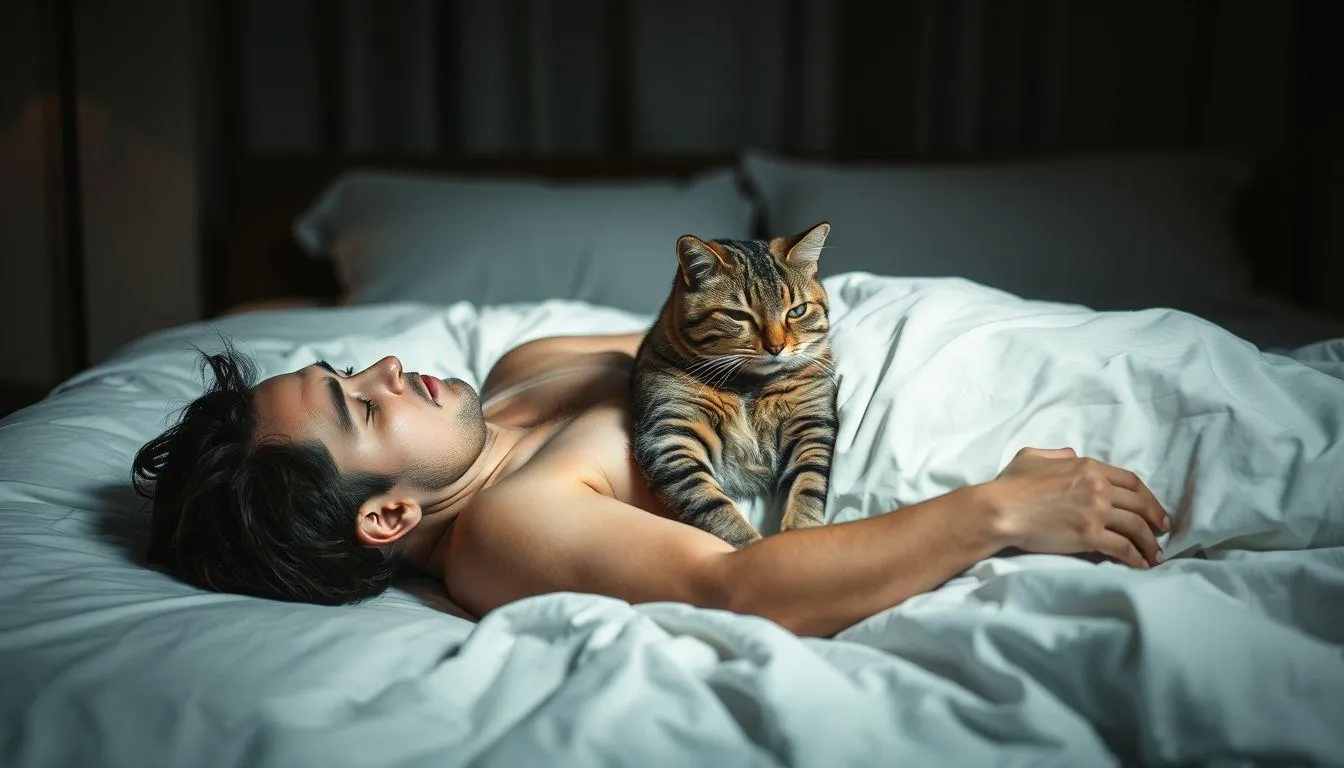 Cara Mengatasi dan Merespons Mimpi Ditindih Kucing (c) Ilustrasi AI