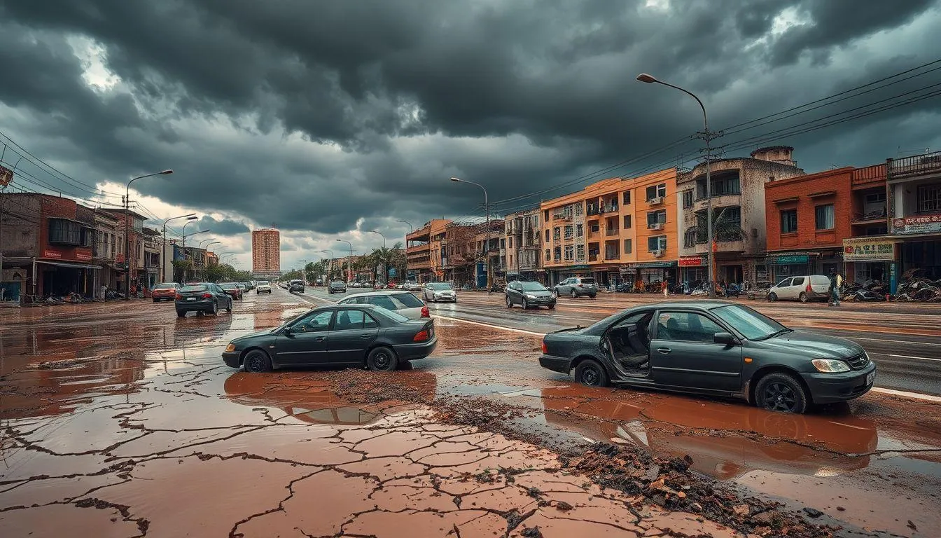 Pengertian dan Makna Dasar Mimpi Gempa dan Banjir (c) Ilustrasi AI