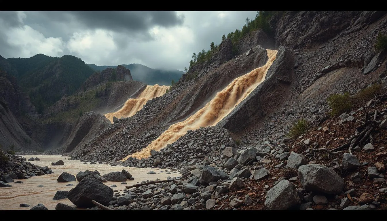 Interpretasi Psikologis Mimpi Gunung Longsor dan Banjir (c) Ilustrasi AI