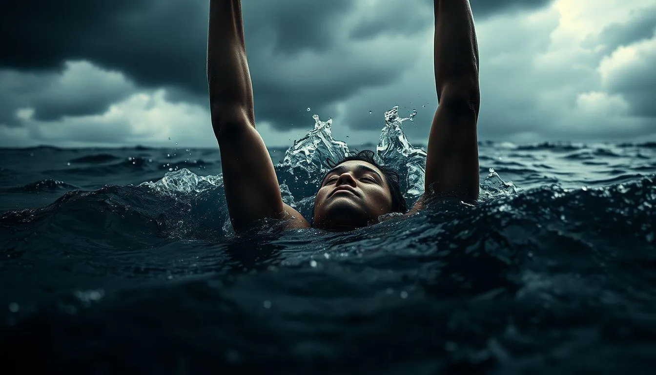 Makna Psikologis Mimpi Hampir Tenggelam Karena Banjir (c) Ilustrasi AI