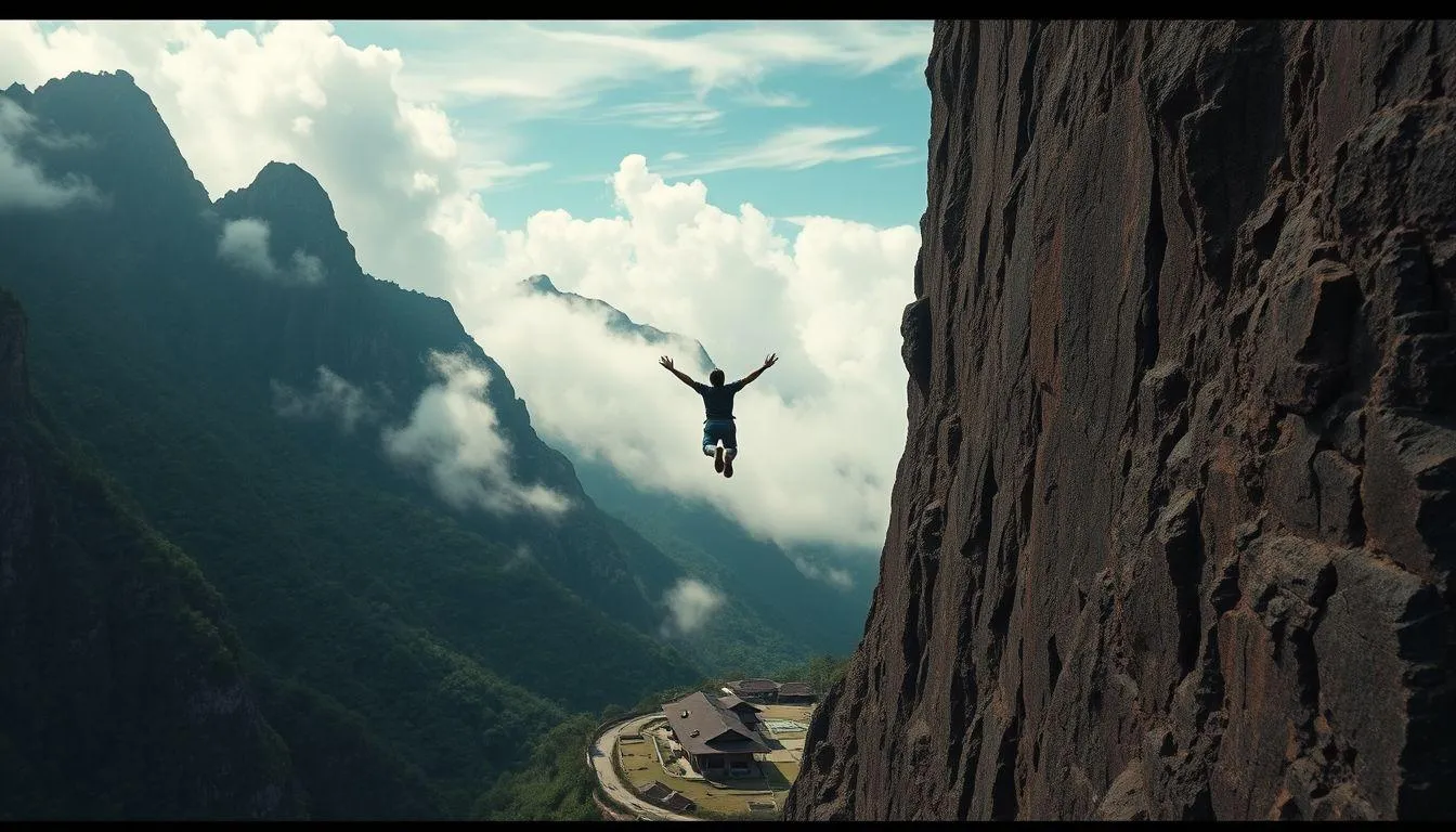 Tafsir Mimpi Jatuh dari Gunung Menurut Primbon Jawa (c) Ilustrasi AI