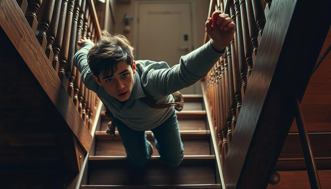 Faktor-faktor yang Mempengaruhi Mimpi Jatuh dari Tangga (c) Ilustrasi AI