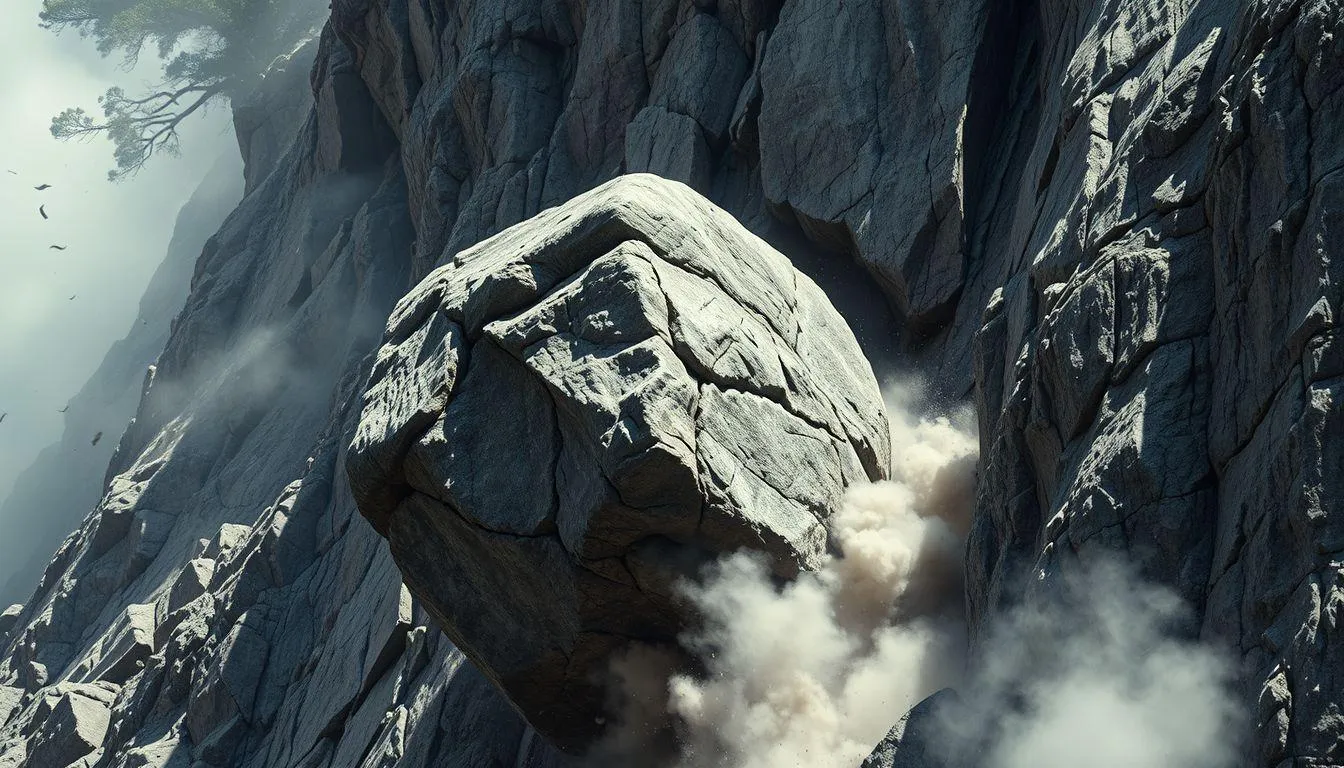 Interpretasi Psikologis Mimpi Kejatuhan Batu Besar (c) Ilustrasi AI