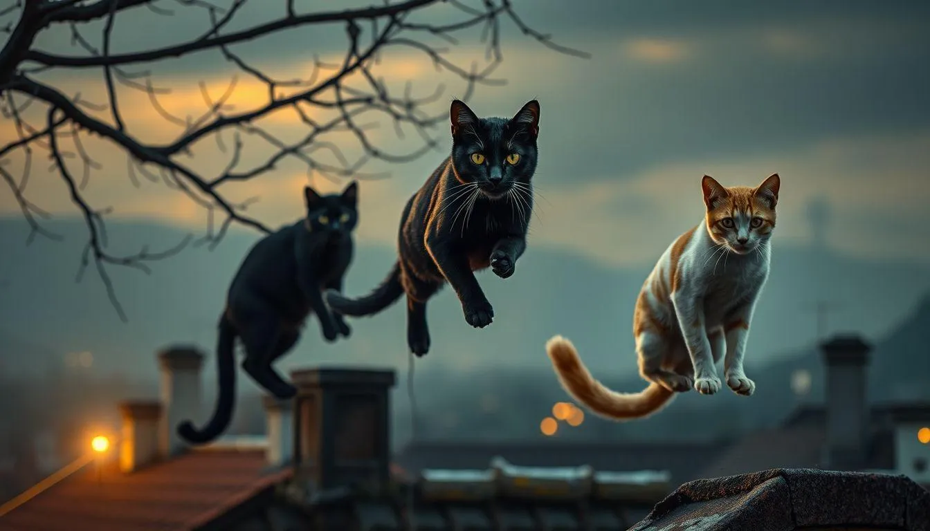 Makna Berdasarkan Warna Kucing yang Jatuh (c) Ilustrasi AI