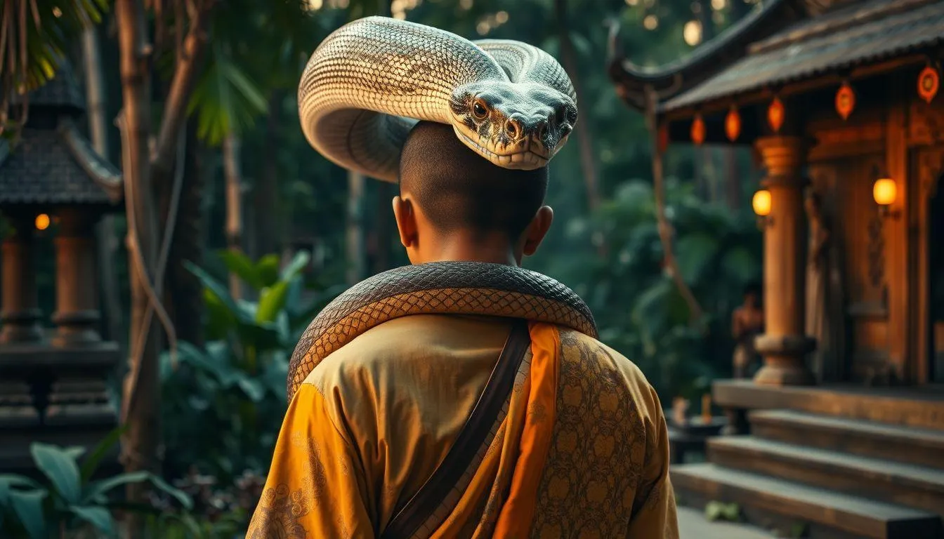 Tafsir Mimpi Kejatuhan Ular di Pundak Menurut Primbon Jawa (c) Ilustrasi AI