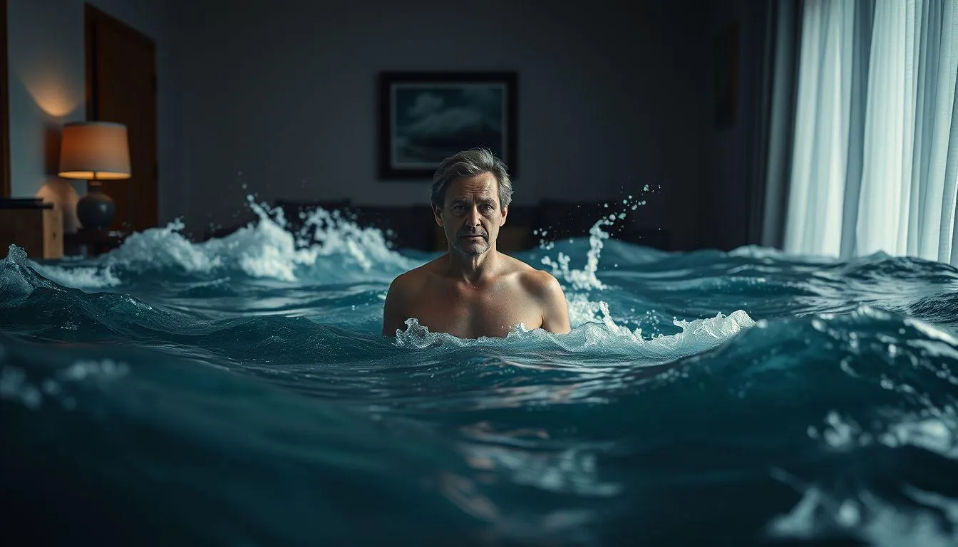 Makna Psikologis Mimpi Banjir Air Laut (c) Ilustrasi AI