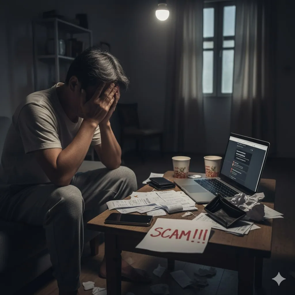 Pengertian dan Makna Dasar Mimpi Kena Tipu Uang (c) Ilustrasi AI