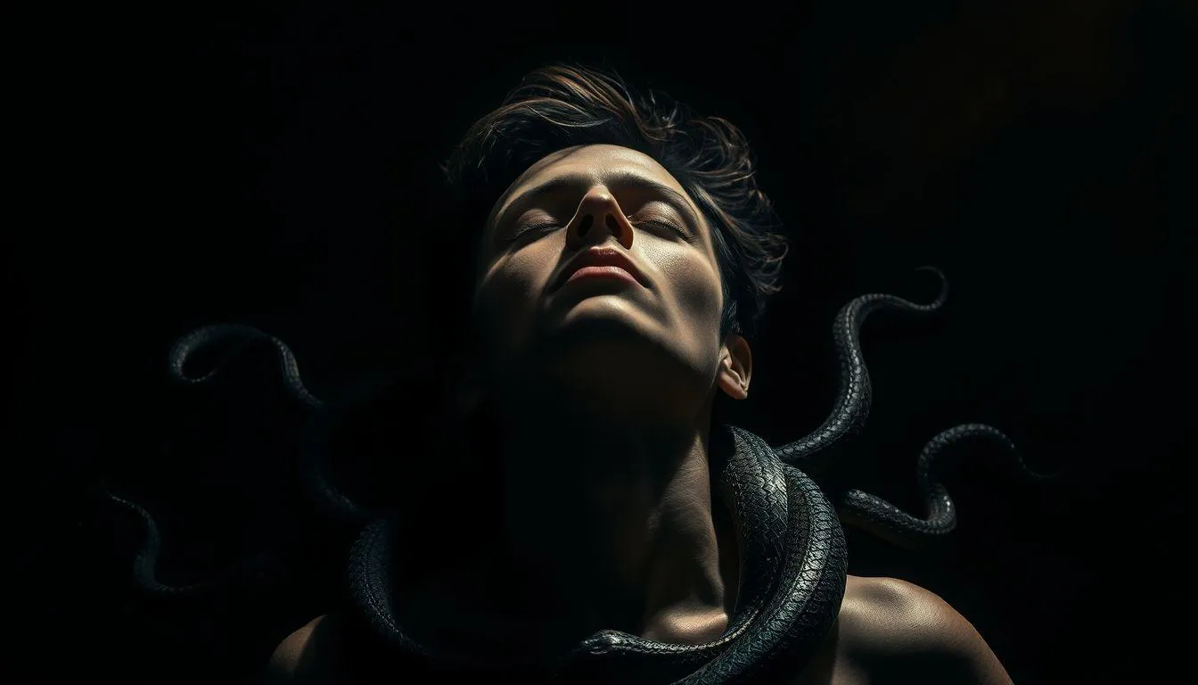 Pengertian dan Makna Dasar Mimpi Kerasukan Ular (c) Ilustrasi AI