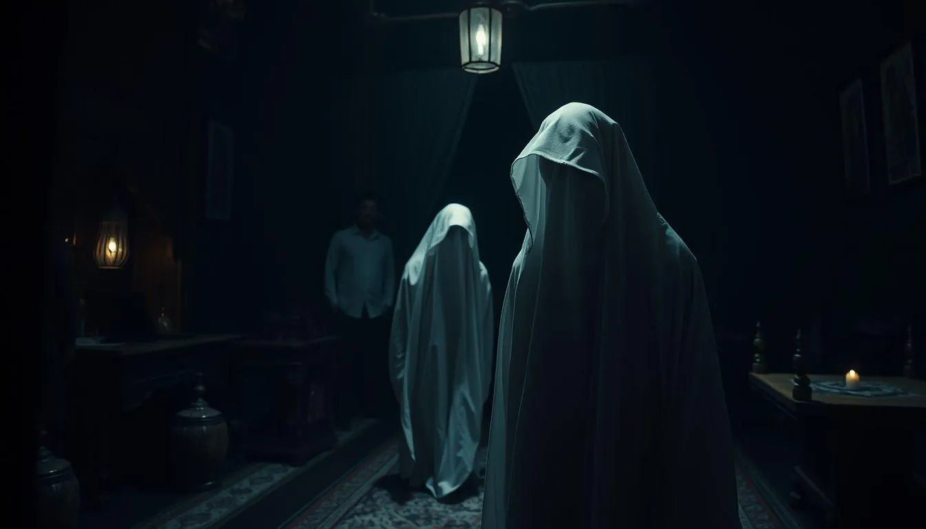 Berbagai Tafsir Mimpi Kesurupan Pocong (c) Ilustrasi AI