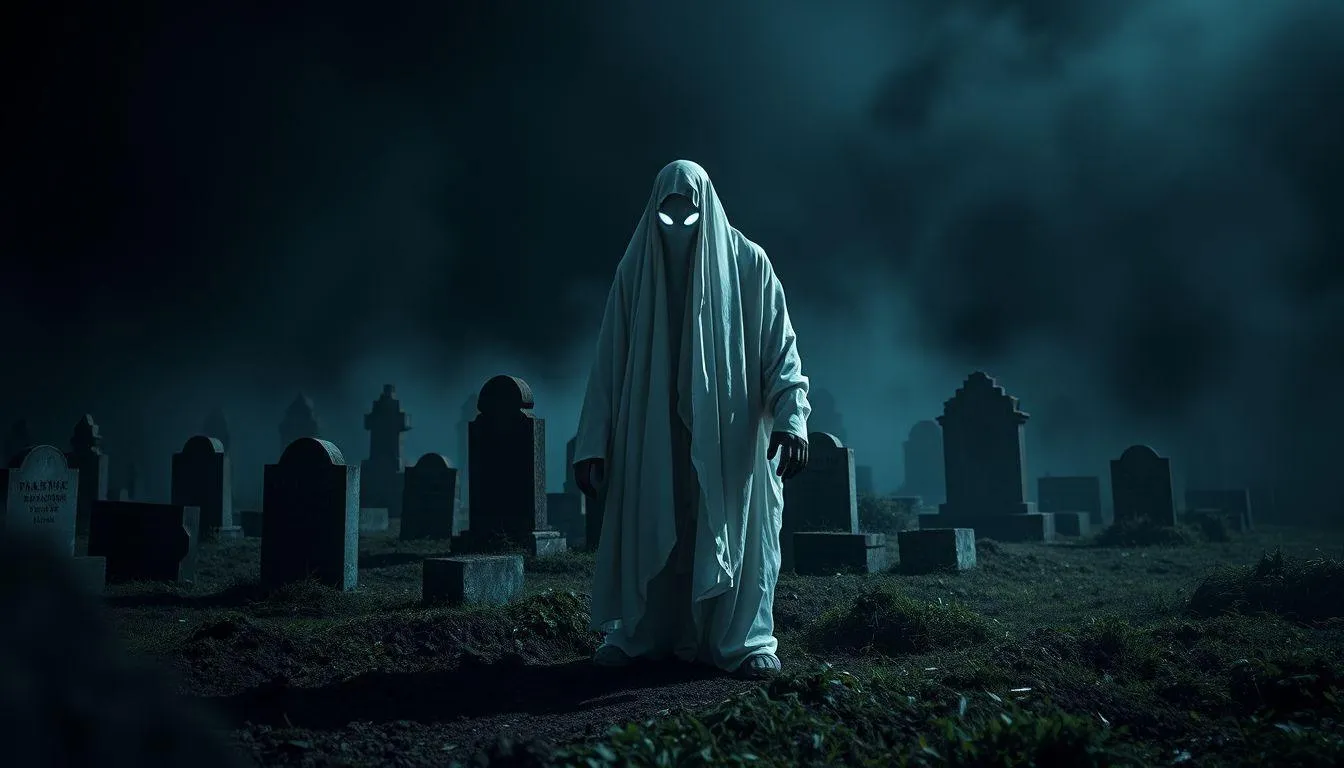 Pengertian dan Makna Umum Mimpi Ketemu Pocong (c) Ilustrasi AI