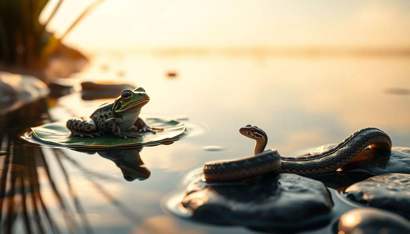 Pesan Spiritual dari Mimpi Kodok dan Ular (c) Ilustrasi AI