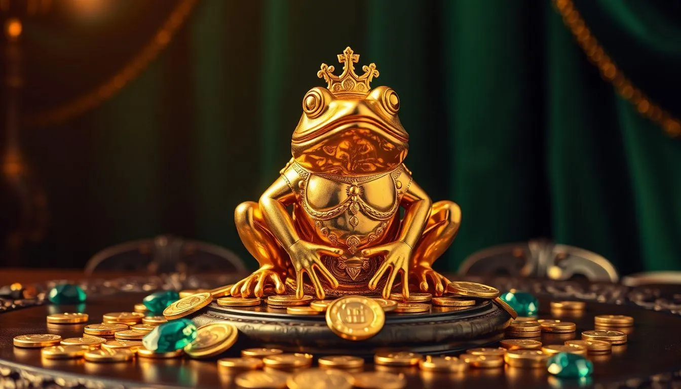 Kodok Emas sebagai Simbol Kekayaan dan Kemakmuran (c) Ilustrasi AI