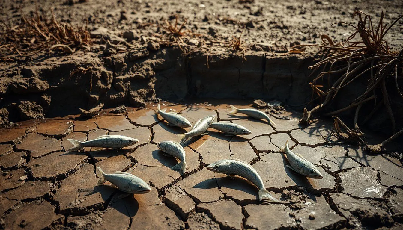 Pengertian dan Makna Dasar Mimpi Kolam Ikan Airnya Habis (c) Ilustrasi AI