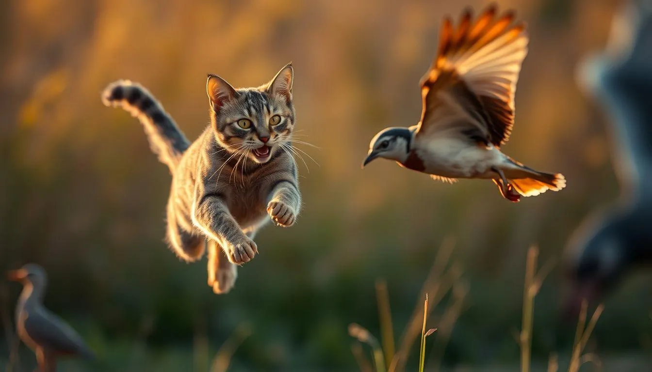 Makna Dasar Mimpi Kucing Menangkap Burung (c) Ilustrasi AI