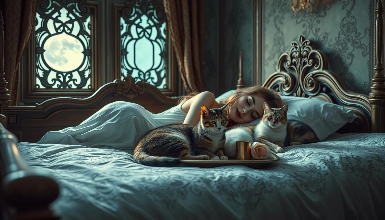 Pengertian Mimpi Kucing (c) Ilustrasi AI