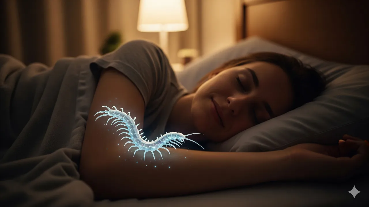 Faktor-faktor yang Mempengaruhi Mimpi Lipan Merayap di Tubuh (c) Ilustrasi AI