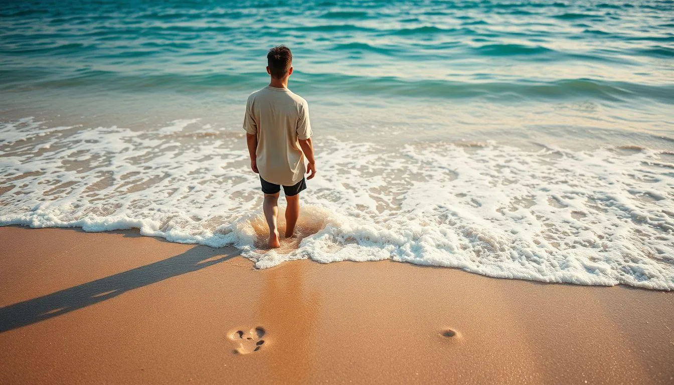 Pengertian dan Simbolisme Mimpi Main Air di Pantai (c) Ilustrasi AI