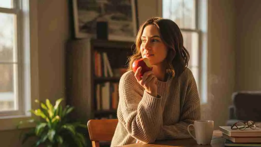 Simbolisme Psikologis Mimpi Makan Apel (c) Ilustrasi AI