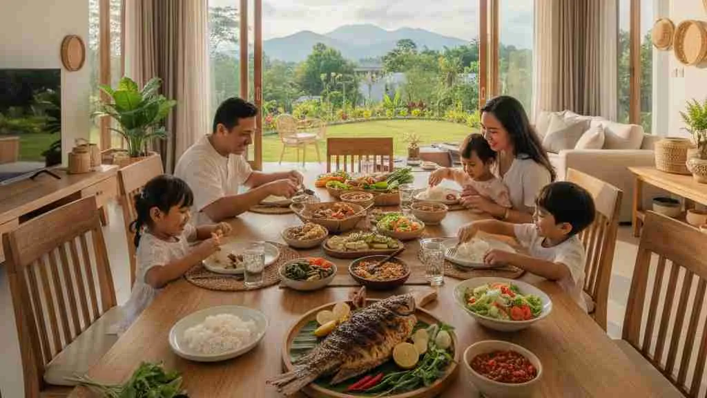 Makna Umum Mimpi Makan Bersama Keluarga (c) Ilustrasi AI