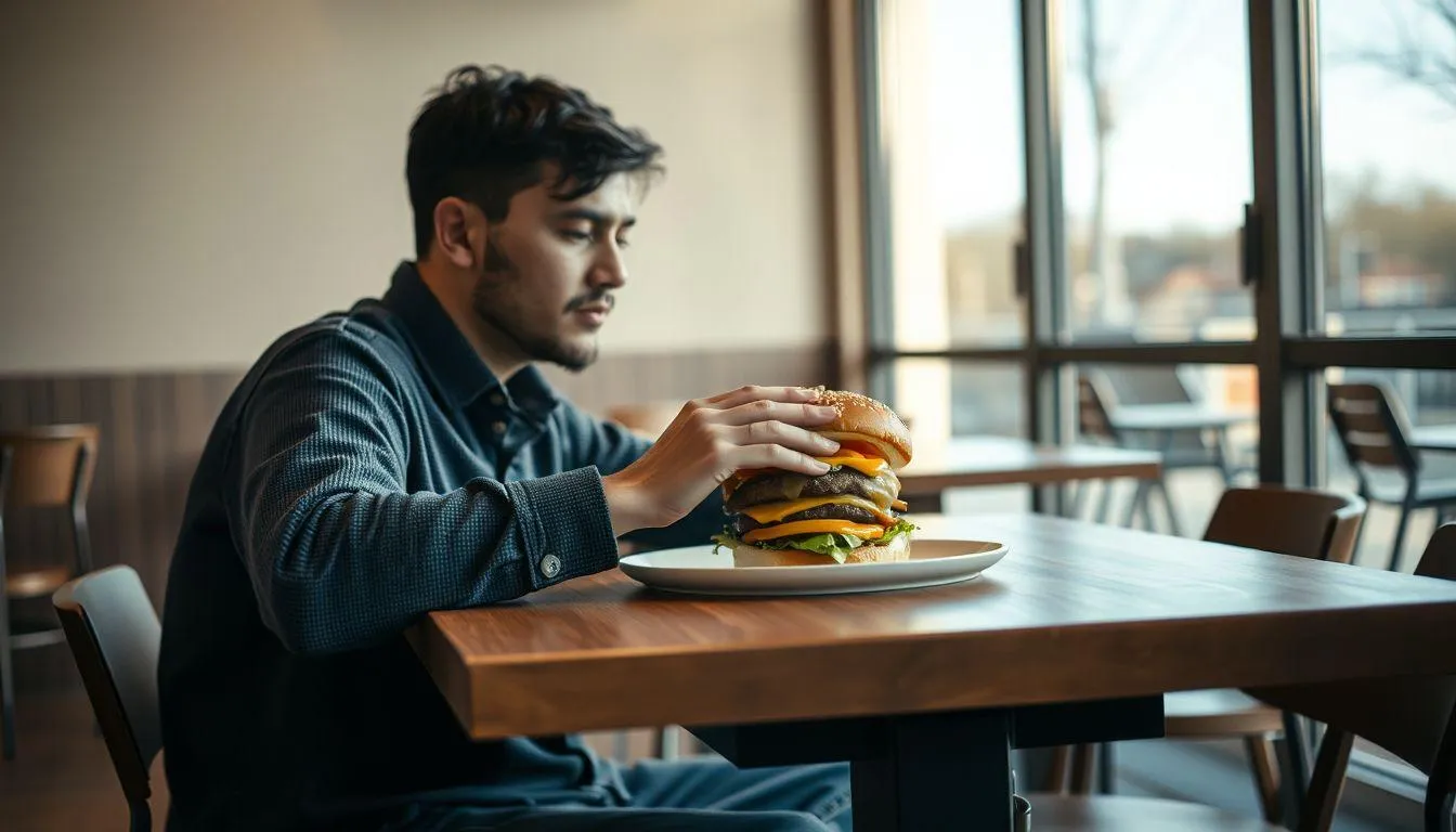 Arti Mimpi Makan Burger Sendirian (c) Ilustrasi AI