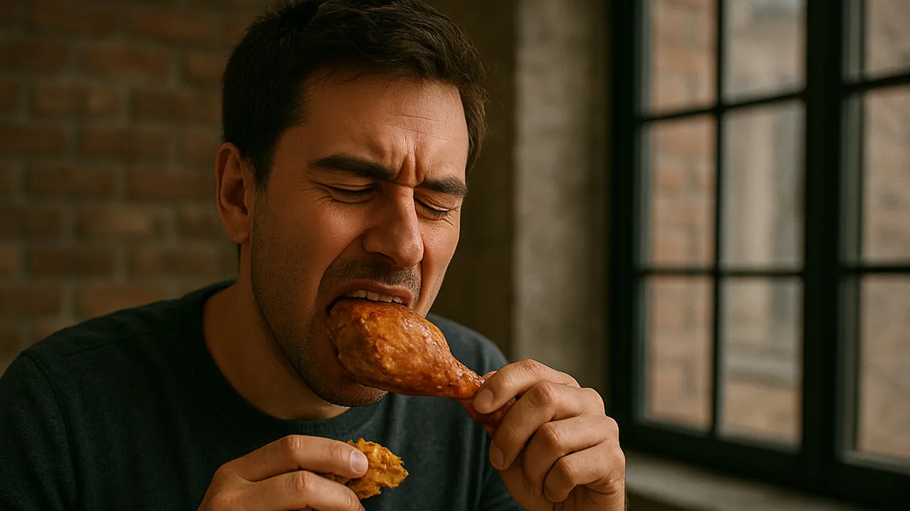 Penyebab Mimpi Makan Daging Ayam (c) Ilustrasi AI