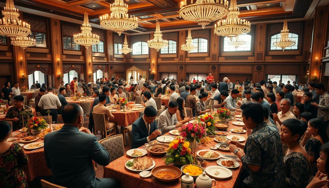 Pengertian dan Makna Umum Arti Mimpi Makan di Hajatan (c) Ilustrasi AI