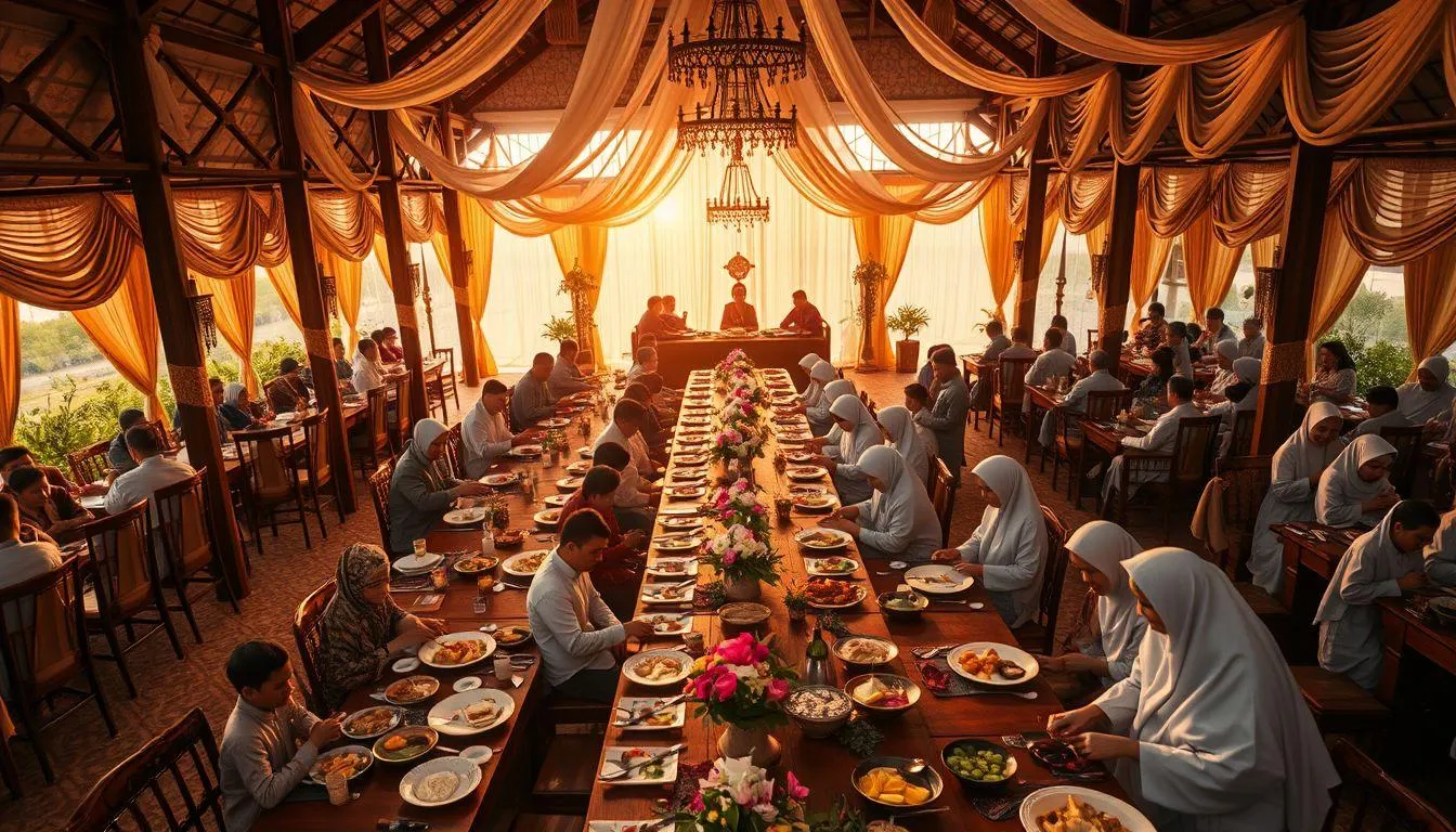 Perspektif Spiritual dan Religius tentang Mimpi Makan di Hajatan (c) Ilustrasi AI